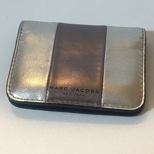 Marc Jacobs 2 tone silver credit card holder